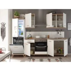 Respekta Premium Küchenzeile Retro BERP275RE 275 Cm Weiß -KüchenTraum 8469249 4384 4