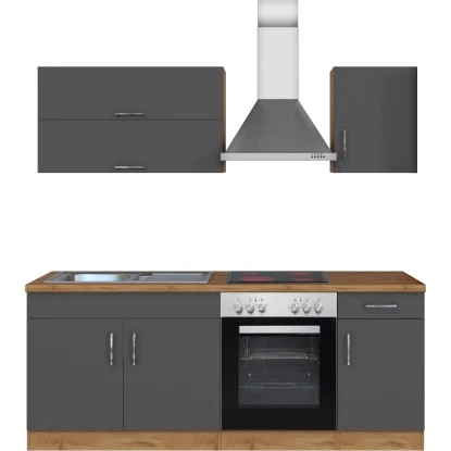 Held Möbel Küchenzeile Sorrento 210 Cm Anthrazit-Wotaneiche 6 Held Möbel Küchenzeile Sorrento 210 Cm Anthrazit-Wotaneiche – Bild 4