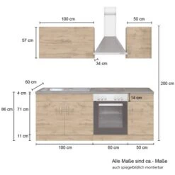 Held Möbel Küchenzeile Sorrento 210 Cm Anthrazit-Wotaneiche 24 Held Möbel Küchenzeile Sorrento 210 Cm Anthrazit-Wotaneiche -KüchenTraum 853275 11016600 5