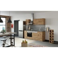 Held Möbel Küchenzeile Sorrento 210 Cm Wotaneiche-Wotaneiche Ohne E-Geräte -KüchenTraum 853288 11016600 14