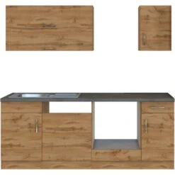 Held Möbel Küchenzeile Sorrento 210 Cm Wotaneiche-Wotaneiche Ohne E-Geräte -KüchenTraum 853288 11016600 4