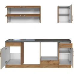 Held Möbel Küchenzeile Sorrento 210 Cm Wotaneiche-Wotaneiche Ohne E-Geräte -KüchenTraum 853288 11016600 5