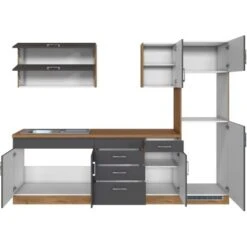 Held Möbel Küchenzeile Sorrento 270 Cm Anthr.-Wotaneiche Ohne E-Geräte -KüchenTraum 853323 11016600 5