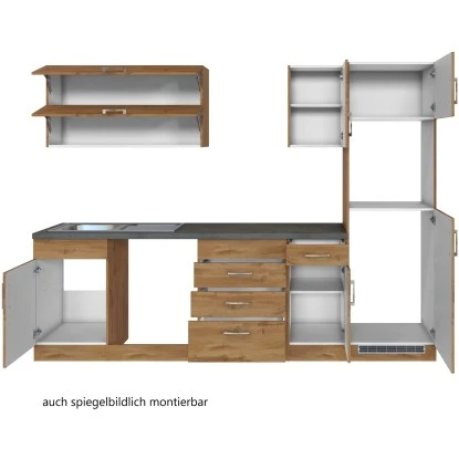 Held Möbel Küchenzeile Sorrento 270 Cm Wotaneiche-Wotaneiche Ohne E-Geräte 6 Held Möbel Küchenzeile Sorrento 270 Cm Wotaneiche-Wotaneiche Ohne E-Geräte – Bild 4