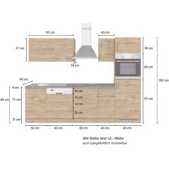 Held Möbel Küchenzeile Sorrento 270 Cm Wotaneiche-Wotaneiche Ohne E-Geräte 22 Held Möbel Küchenzeile Sorrento 270 Cm Wotaneiche-Wotaneiche Ohne E-Geräte -KüchenTraum 853355 11016600 5