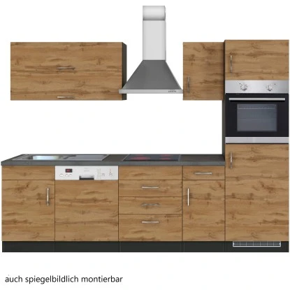 Held Möbel Küchenzeile Sorrento 270 Cm Wotaneiche-Grafit 6 Held Möbel Küchenzeile Sorrento 270 Cm Wotaneiche-Grafit – Bild 4