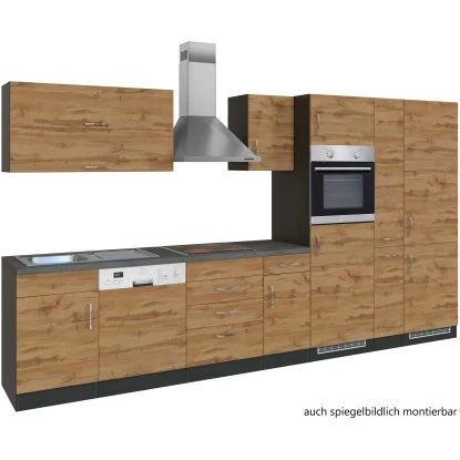 Held Möbel Küchenzeile Sorrento 360 Cm Wotaneiche-Grafit 5 Held Möbel Küchenzeile Sorrento 360 Cm Wotaneiche-Grafit – Bild 3