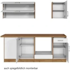 Held Möbel Küchenzeile Sorrento 210 Cm Weiß-Wotaneiche Ohne E-Geräte Winkel -KüchenTraum 853386 11016600 3