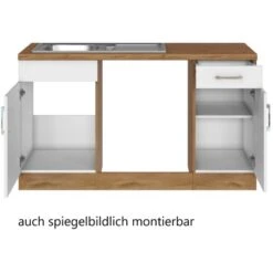 Held Möbel Küchenzeile Sorrento 210 Cm Weiß-Wotaneiche Ohne E-Geräte Winkel -KüchenTraum 853386 11016600 4