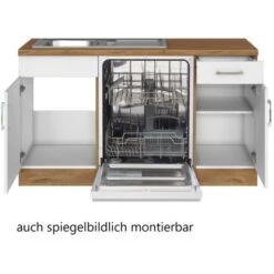 Held Möbel Küchenzeile Sorrento 210 Cm Weiß-Wotaneiche Winkel -KüchenTraum 853389 11016600 4