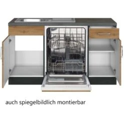 Held Möbel Küchenzeile Sorrento 210 Cm Wotaneiche-Grafit Winkel -KüchenTraum 853395 11016600 4