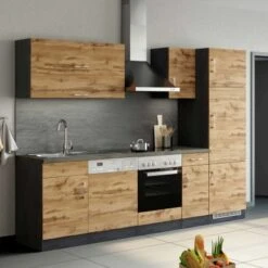 Held Möbel Hängeschrank Sorrento BxHxT 40 Cm X 57 Cm X 34 Cm Wotaneiche-Grafit -KüchenTraum 853731 11016600 11