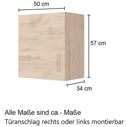 Held Möbel Hängeschrank Sorrento BxHxT 50 Cm X 57 Cm X 34 Cm Weiß-Wotaneiche 6 Held Möbel Hängeschrank Sorrento BxHxT 50 Cm X 57 Cm X 34 Cm Weiß-Wotaneiche – Bild 4