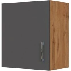 Held Möbel Hängeschrank Sorrento BxHxT 50 X 57 X 34 Cm Anthrazit-Wotaneiche