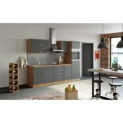 Held Möbel Hängeschrank Sorrento BxHxT 50 X 57 X 34 Cm Anthrazit-Wotaneiche -KüchenTraum 853740 11016600 9