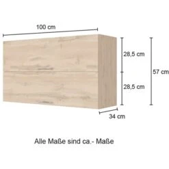 Held Möbel Klapphängeschrank Sorrento B110 X H57 X T34 Cm Wotaneiche-Wotaneiche -KüchenTraum 853745 11016600 4