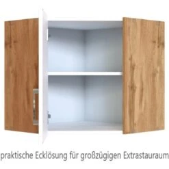 Held Möbel Eckhängeschrank Sorrento BxHxT 60 Cm X 57 Cm X 60 Cm Weiß-Wotaneiche -KüchenTraum 853755 11016600 3