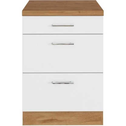 Held Möbel Auszugsschrank Sorrento 50 X 85 X 60 Cm Schubk. 2 Ausz. Weiß-Wotanei. 4 Held Möbel Auszugsschrank Sorrento 50 X 85 X 60 Cm Schubk. 2 Ausz. Weiß-Wotanei. – Bild 2