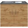 Held Möbel Spülenschrank Sorrento B100 X H85 X T60 Cm 2 Türen Wotaneiche -KüchenTraum 853819 11016600 1