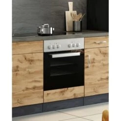 Held Möbel Herdumbau Sorrento 60 X 85 X 60 Cm Nische F. Ofen Wotaneiche-Grafit -KüchenTraum 853841 11016600 6