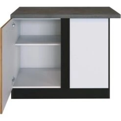 Held Möbel Eckunterschrank Sorrento 110 X 85 X 60 Cm Tür + EL-B. Wotan.-Grafit -KüchenTraum 853846 11016600 3