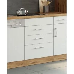 Held Möbel Kochfeldumbauschrank Sorrento 60 X 85 X 60 Cm 2 SK 1 AZ Weiß-Wotan. -KüchenTraum 853847 11016600 11