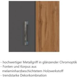 Held Möbel Kühl-Gefrierschrankumbau Sorrento B60x H200x T60 Cm Anthr.-Wotanei. -KüchenTraum 853910 11016600 5