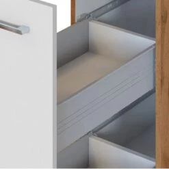 Held Möbel Apothekerschrank Sorrento 30x 200x 60 Cm 2 Ausz. 5 Fäch. Weiß-Wotan. -KüchenTraum 853930 11016600 8