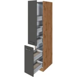 Held Möbel Apothekerschrank Sorrento 30x 200x 60 Cm 2 Ausz. 5 Fäch. Ant.-Wotan. -KüchenTraum 853933 11016600 3