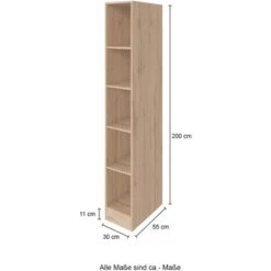 Held Möbel Küchenregal Sorrento BxHxT 30 X 200 X 60 Cm 4 Einlegeböden Grafit 11 Held Möbel Küchenregal Sorrento BxHxT 30 X 200 X 60 Cm 4 Einlegeböden Grafit -KüchenTraum 853950 11016600 3