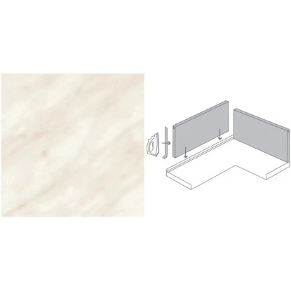 Küchenrückwand 296 Cm X 58,5 Cm Marmor Grau (C220) 4 Küchenrückwand 296 Cm X 58,5 Cm Marmor Grau (C220) – Bild 2