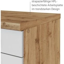 Held Möbel Küchenzeile 240 Cm Matt Weiß-Wotaneiche Ohne E-Geräte -KüchenTraum 870 11016600 416.6291 17 9 3