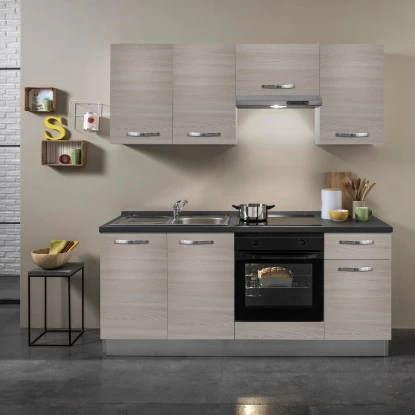 Marinelli Cucine Küchenzeile Bea 195 Cm Holzoptik - Weiß 3 Marinelli Cucine Küchenzeile Bea 195 Cm Holzoptik - Weiß