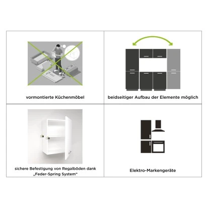 Marinelli Cucine Küchenzeile Bea 195 Cm Holzoptik - Weiß 10 Marinelli Cucine Küchenzeile Bea 195 Cm Holzoptik - Weiß – Bild 8