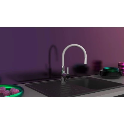 Eisl Spültischarmatur Mit Soft-Touch Schlauch Flexo Chrom-Hellgrau 5 Eisl Spültischarmatur Mit Soft-Touch Schlauch Flexo Chrom-Hellgrau – Bild 3