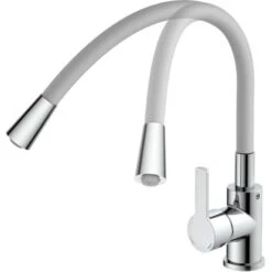 Eisl Spültischarmatur Edelstahloptik Flexo Hellgrau -KüchenTraum 9002560796554 2759 4