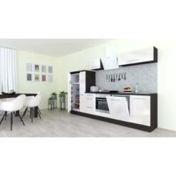 Respekta Premium Küchenzeile 310 Cm Weiß Hochglanz-Eiche Grau 25 Respekta Premium Küchenzeile 310 Cm Weiß Hochglanz-Eiche Grau -KüchenTraum 927846 4384 1