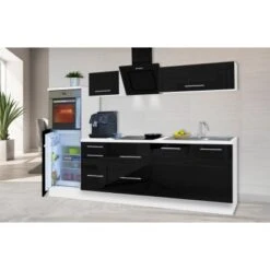 Respekta Premium Küchenzeile 270 Cm Hochbau Schwarz Hochglanz-Weiß 21 Respekta Premium Küchenzeile 270 Cm Hochbau Schwarz Hochglanz-Weiß -KüchenTraum 9279720 2929 RP270HWS 1
