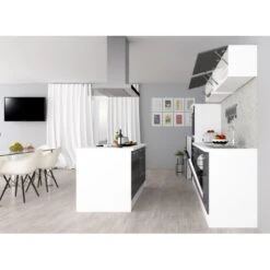 Respekta Premium Inselküche 280 Cm Grau Hochglanz-Weiß 19 Respekta Premium Inselküche 280 Cm Grau Hochglanz-Weiß -KüchenTraum 928117 4384 1