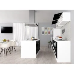 Respekta Premium Inselküche 280 Cm Schwarz Hochglanz-Weiß 20 Respekta Premium Inselküche 280 Cm Schwarz Hochglanz-Weiß -KüchenTraum 928118 4384 1