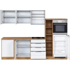 Held Möbel Winkelküche 240 Cm - 270 Cm Matt Weiß-Wotaneiche -KüchenTraum 93 11016600 1029.6291 2b 4