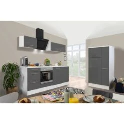 Respekta Premium Küchenzeile 310 Cm Grau Hochglanz-Weiß -KüchenTraum 9415 RP310WGC Kchenzeile 3