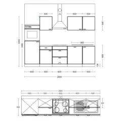 Flex-Well Küchenzeile Joelina 280 Cm Weiß 23 Flex-Well Küchenzeile Joelina 280 Cm Weiß -KüchenTraum 9426248 4051 VM01