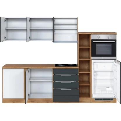 Held Möbel Winkelküche 240 Cm - 270 Cm Matt Grau-Wotaneiche 7 Held Möbel Winkelküche 240 Cm - 270 Cm Matt Grau-Wotaneiche – Bild 5