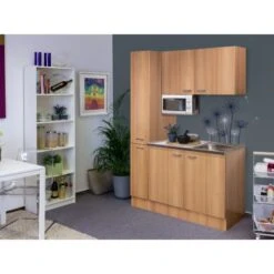 Flex-Well Singleküche 130 Cm Nano Buche