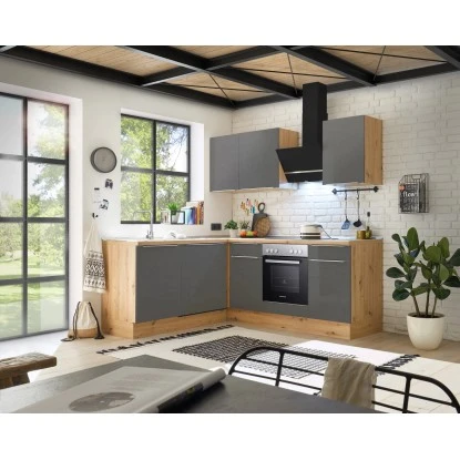 Respekta Küchenzeile Marleen 220 Cm Artisan-Eiche Grau Matt Winkel 3 Respekta Küchenzeile Marleen 220 Cm Artisan-Eiche Grau Matt Winkel