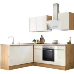 Respekta Küchenzeile Marleen 220 Cm Artisan-Eiche Weiß Hochglanz Winkel 19 Respekta Küchenzeile Marleen 220 Cm Artisan-Eiche Weiß Hochglanz Winkel -KüchenTraum 980033 4384 4