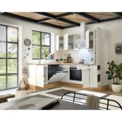 Respekta Küchenzeile Marleen 250 Cm Artisan-Eiche Weiß Winkel -KüchenTraum 980041 4384 3