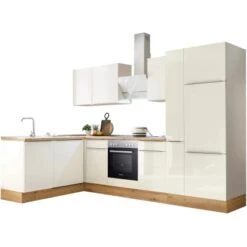 Respekta Küchenzeile Marleen 310 Cm Artisan-Eiche Weiß Winkel -KüchenTraum 980062 4384 4