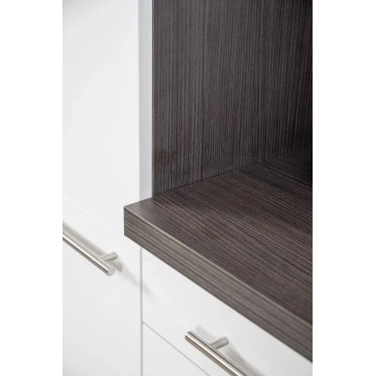 Respekta Premium Küchenzeile 280 Cm Hochbau Schwarz Hochglanz-Eiche Grau 6 Respekta Premium Küchenzeile 280 Cm Hochbau Schwarz Hochglanz-Eiche Grau – Bild 4